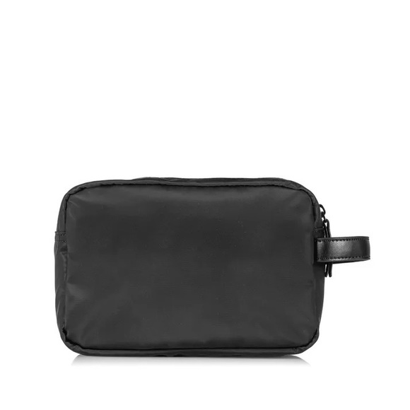 OCHNIK Man’s Zip Toiletry Bag, Genuine Leather + Nylon, Black, NWT - Picture 11 of 12